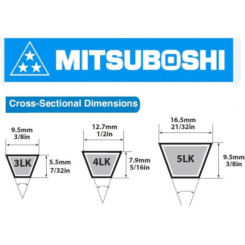 V BELT 1/2" X 88" (Pack of 1)