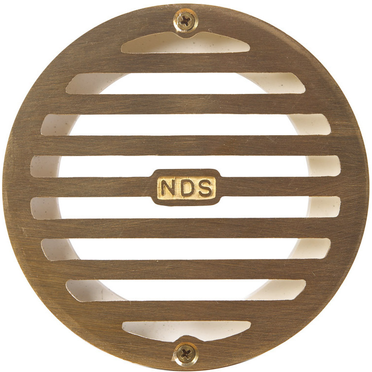 GRATE DROP-IN 4" STN BRS (Pack of 1)