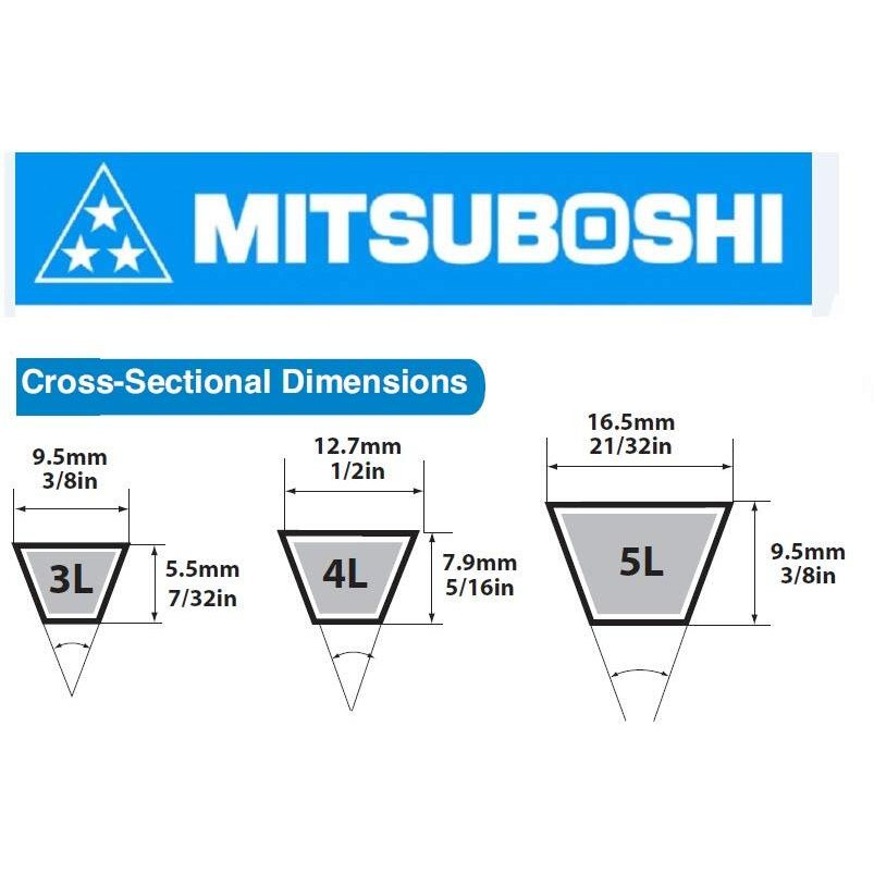 V BELT 1/2&quotX50" (Pack of 1)