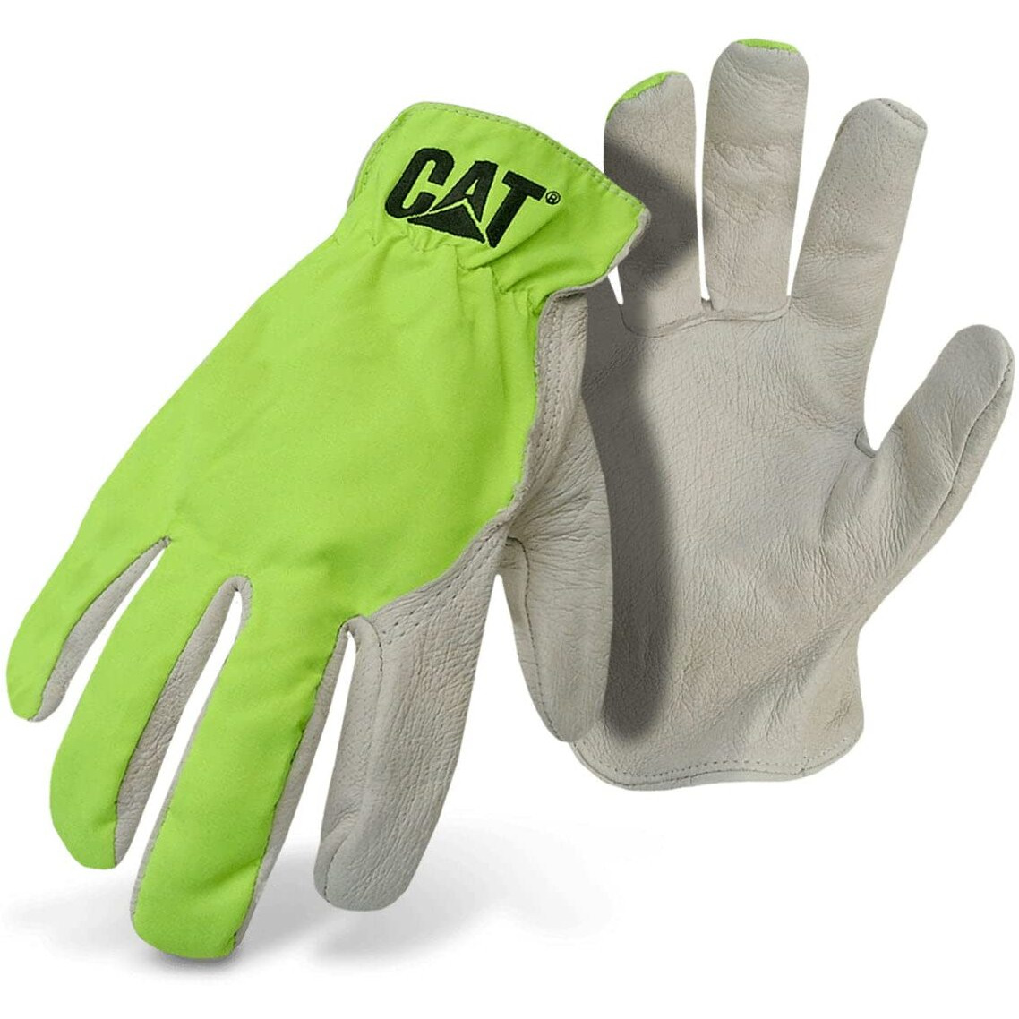 Glove Pig Palm w Fluorescent Green Back