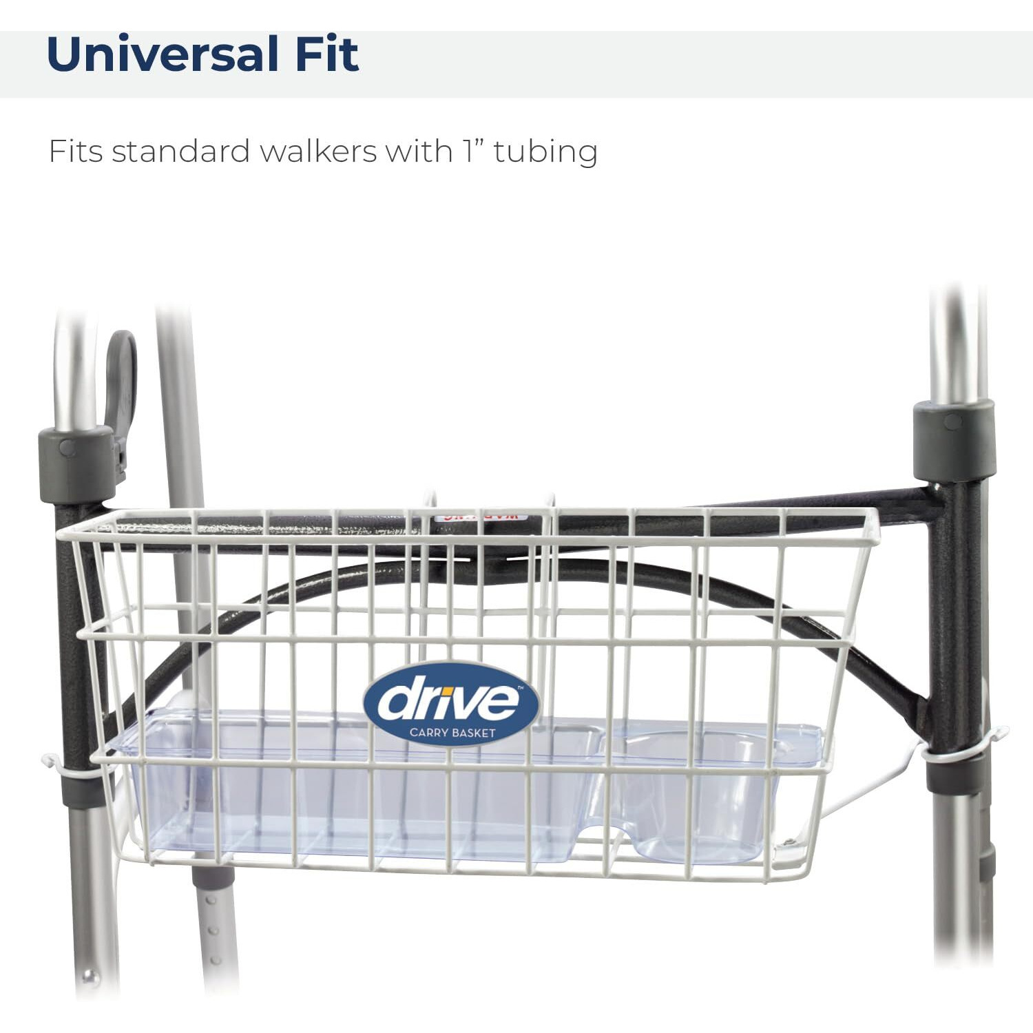 Drive Medical Walker Basket, White