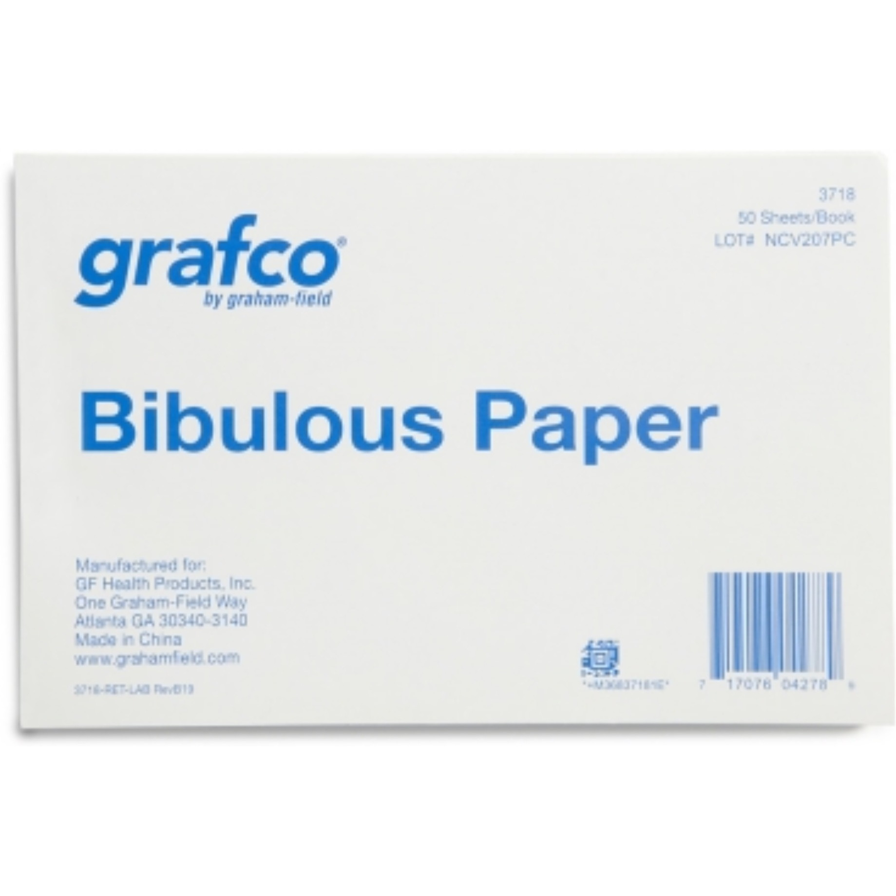 PAPER LAB BIBULOUS4X6 6BK/PK GRAFCO -  50 SHEETS/BK
