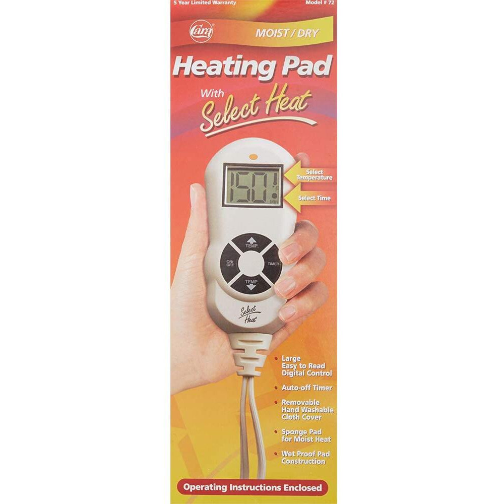 Cara Moist/Dry Heating Pad With Select Heat