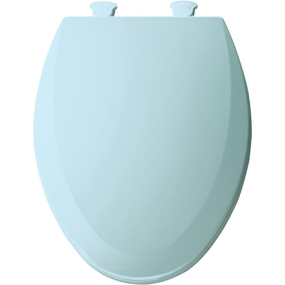 Bemis Round Enameled Wood Toilet Seat, Dresden Blue