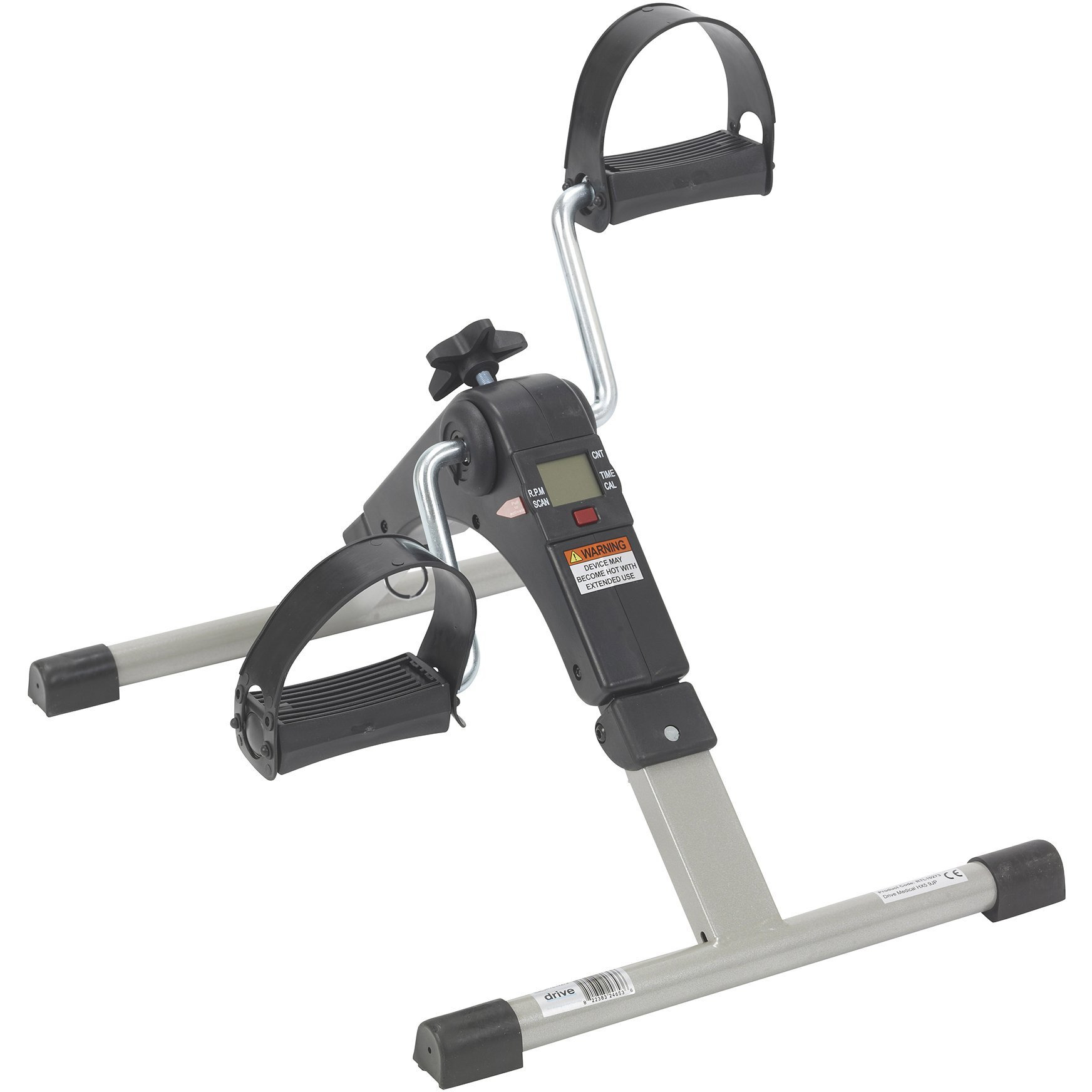 Folding Exercise Peddler with Electronic Display, Black
