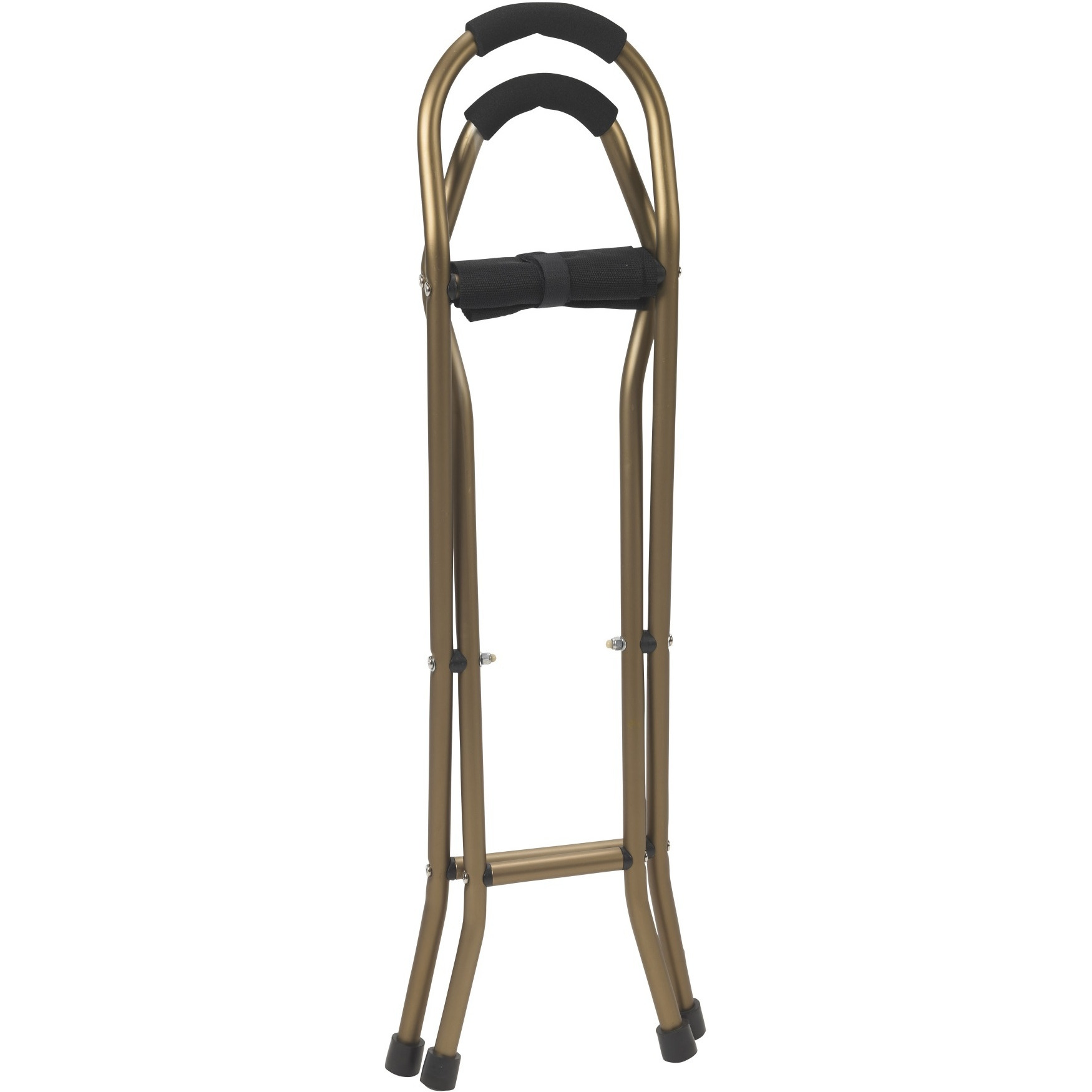 Drive Medical Folding Aluminum Cane with Sling Style Seat, Bronze