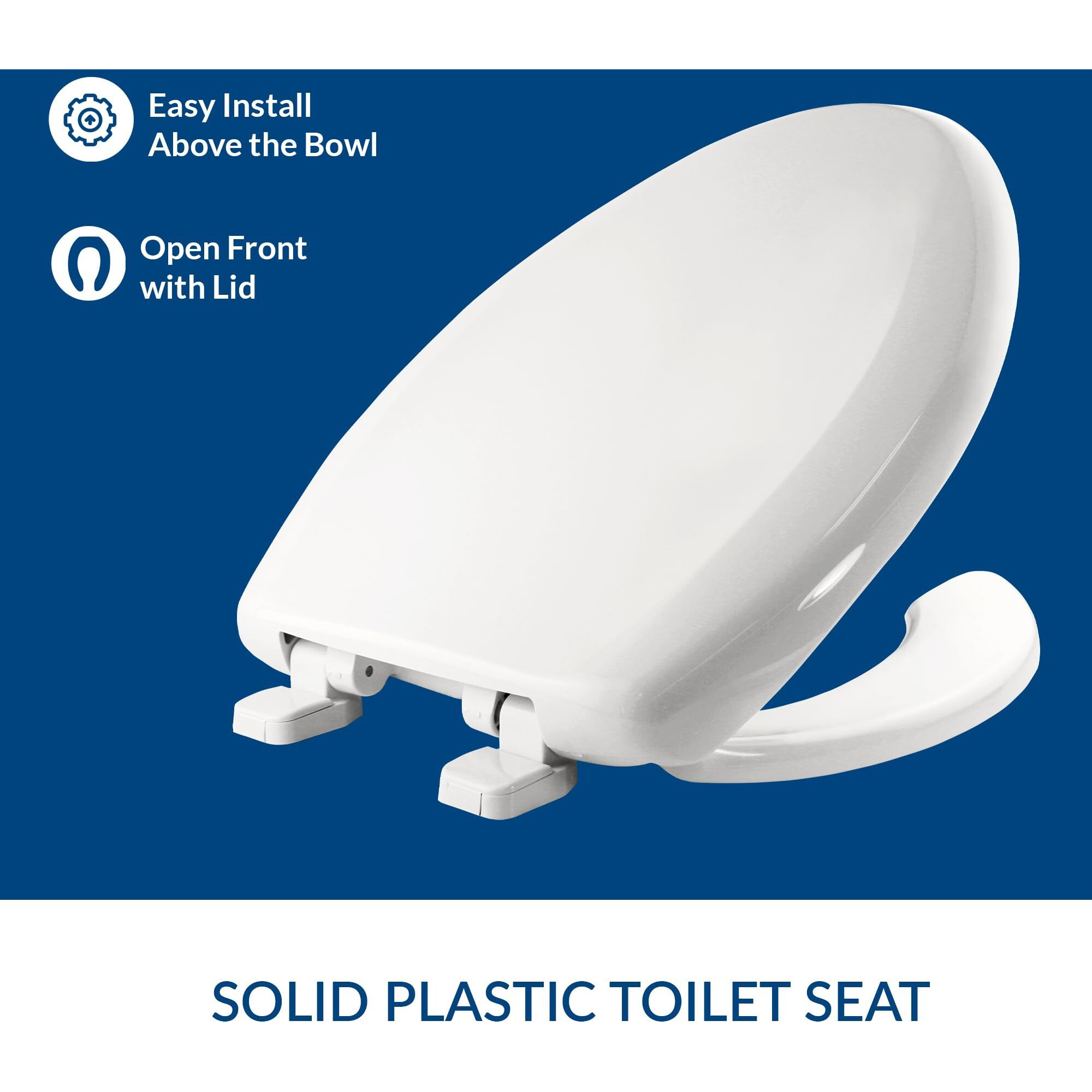 TOILET SEAT PLST WHT (Pack of 1)