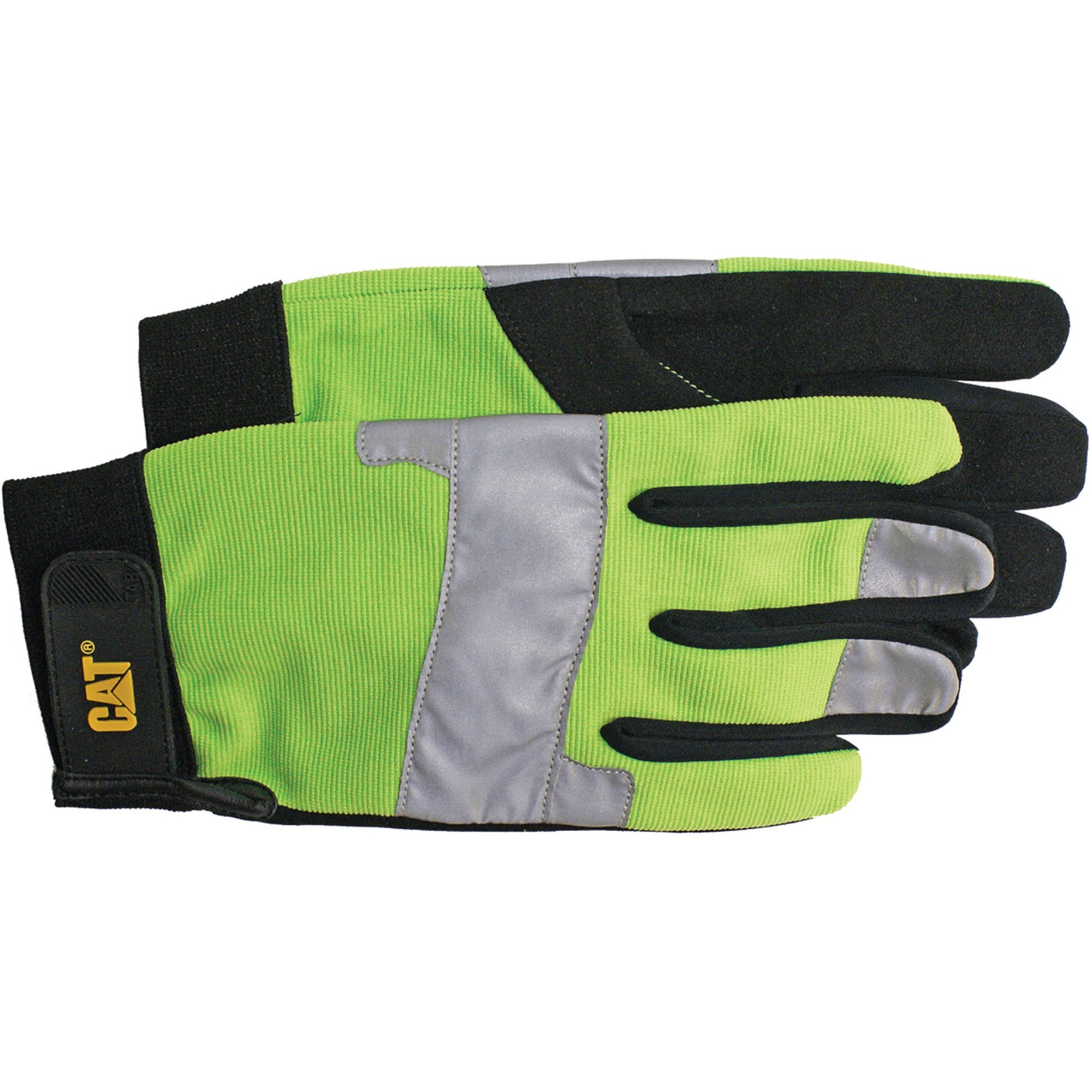 Caterpillar Hi-Vis Spandex Utility Gloves  CAT012214J Lightweight Mechanics Work Gloves Flexible Reflective Mechanix Gloves Jumbo