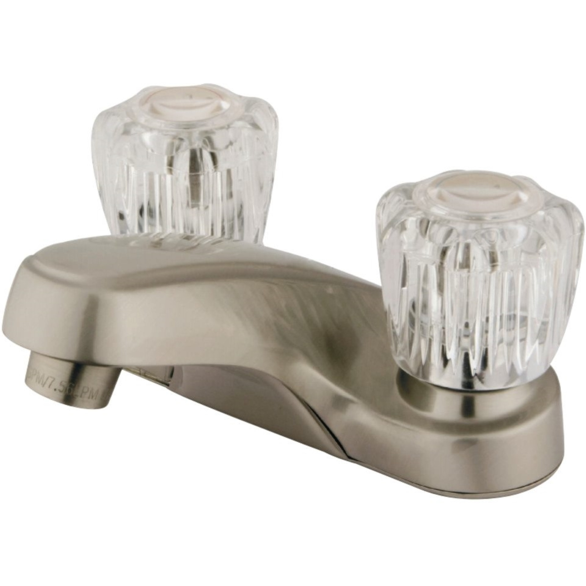 Kingston Brass GKB168LP 4 in. Centerset Bathroom Faucet, Brushed Nickel