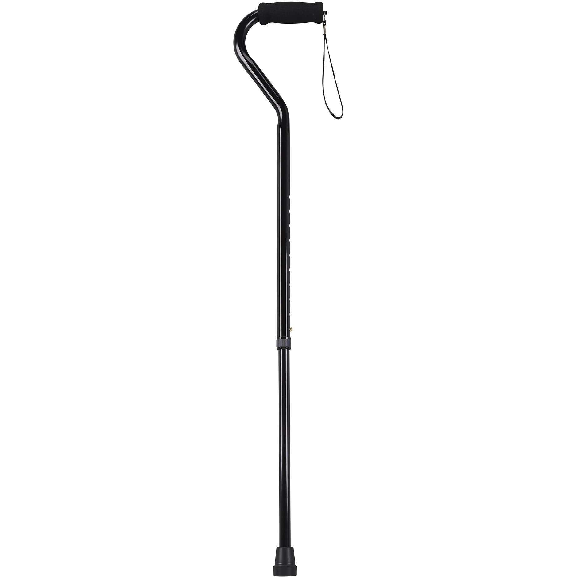 Drive Medical Foam Grip Offset Handle Walking Cane, Silver