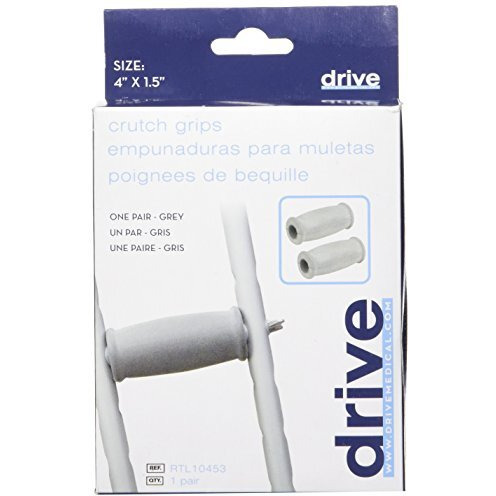 Drive Medical Bariatric Crutch Hand Grips, Grey