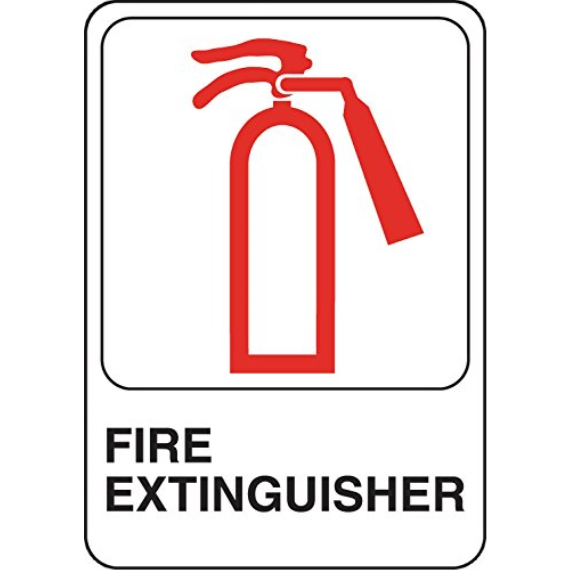 5029028 SIGN FIRE EXTNGSHR 5X7"" Hillman English White Fire Extinguisher Sign 5 in. H X 7 in. W (Pack of 6)