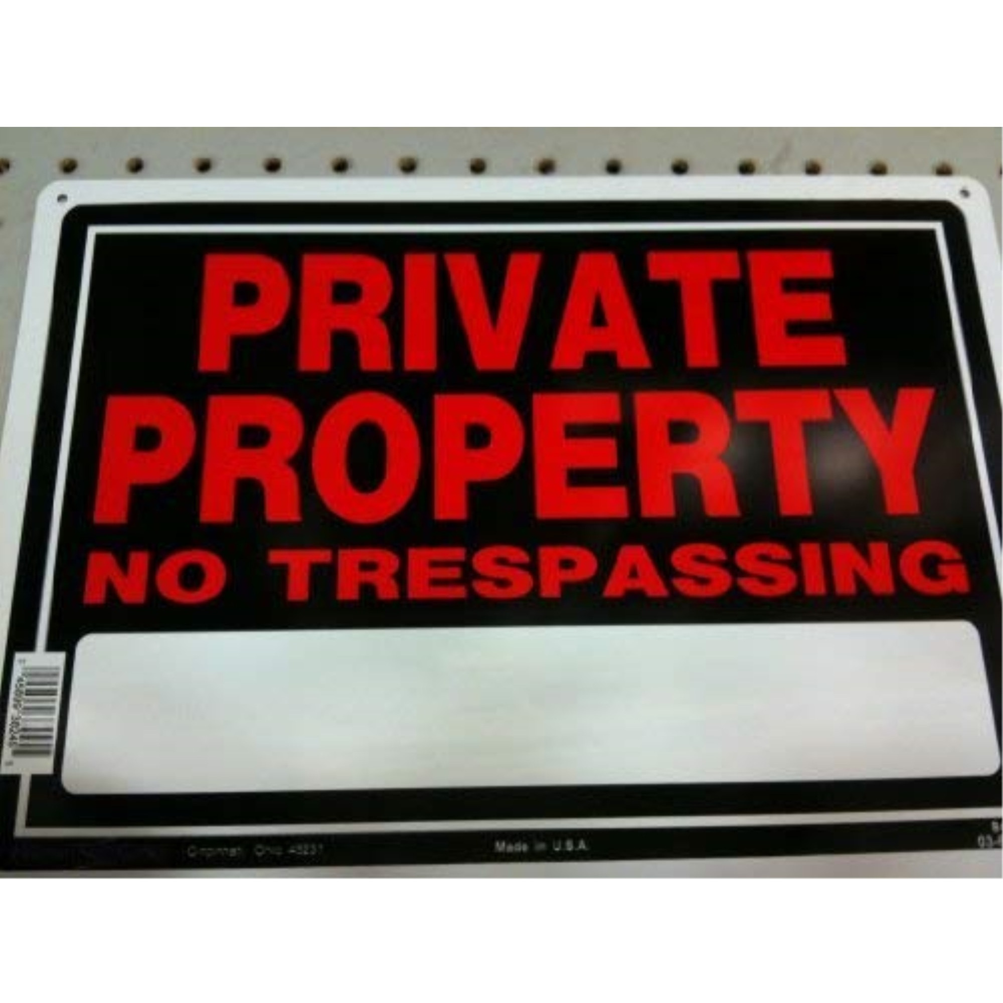 5028849 SIGN NO TRSPASS 10X14"" Hillman English Black No Trespassing Sign 10 in. H X 14 in. W (Pack of 6)