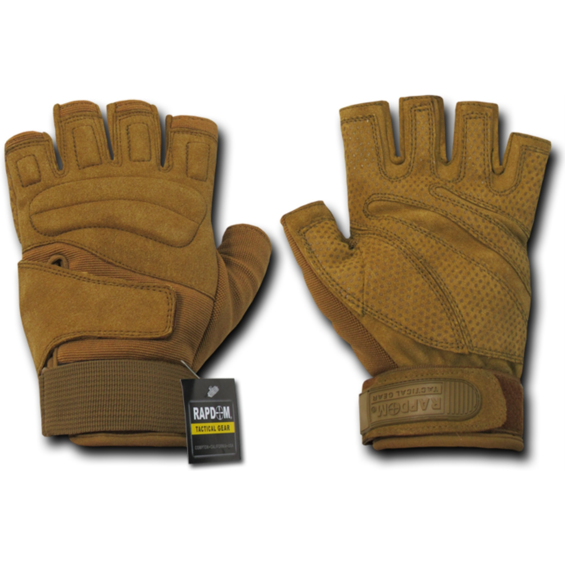 Lightweight Half Finger Glove, Coyote, M