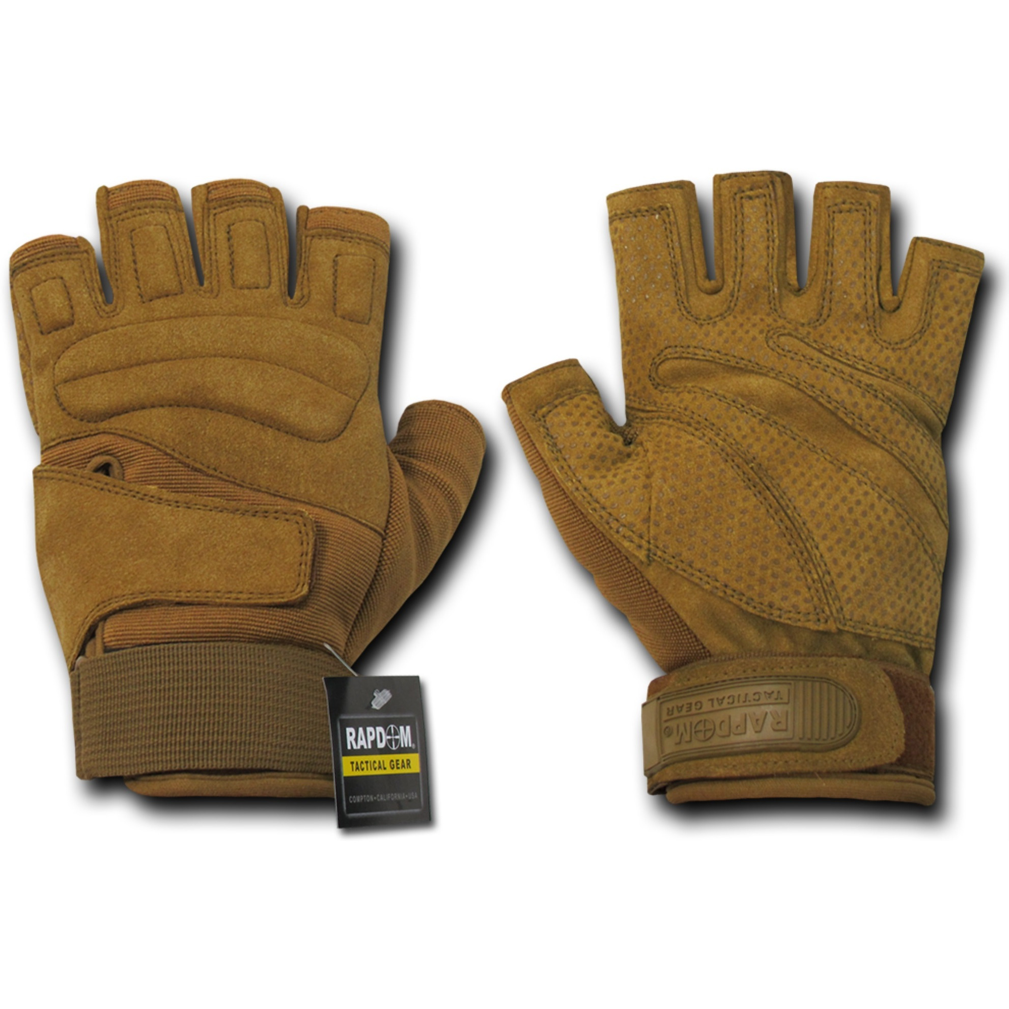 Lightweight Half Finger Glove, Coyote, M