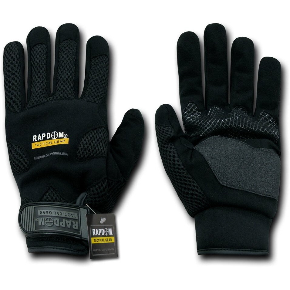 Breathable Mechanic's Glove, Black, L
