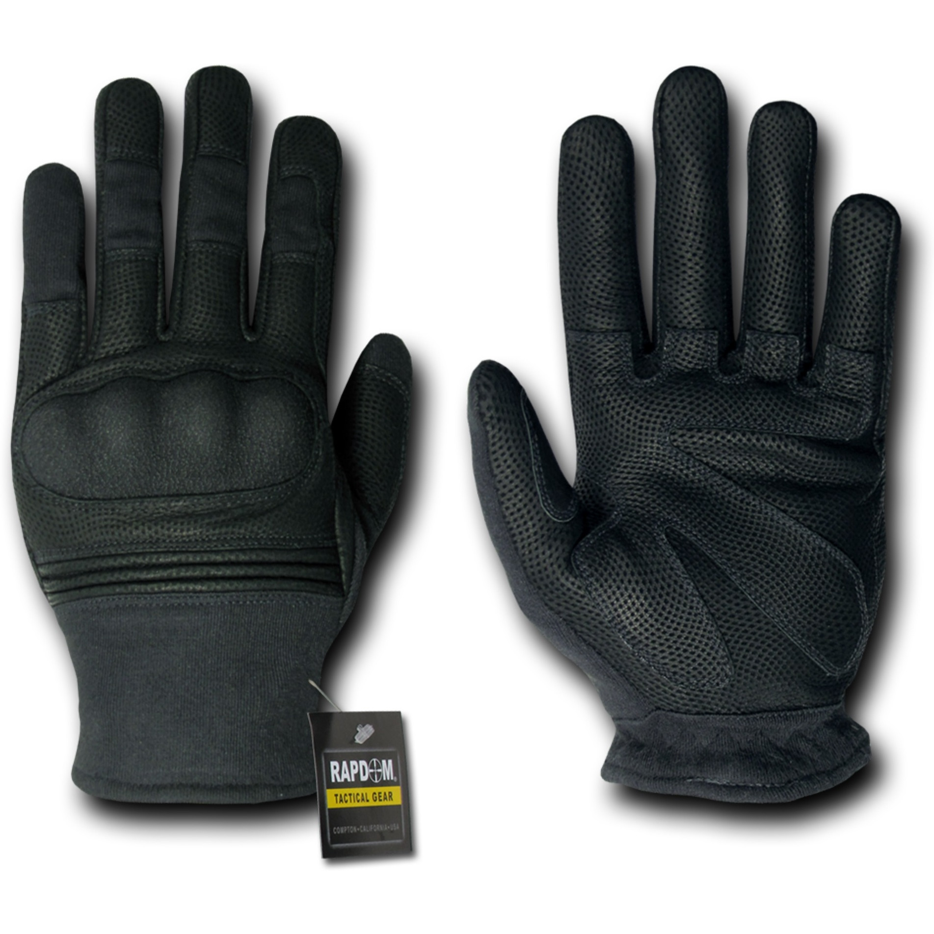 Hard Knuckle Slip-on Glove, Black, S
