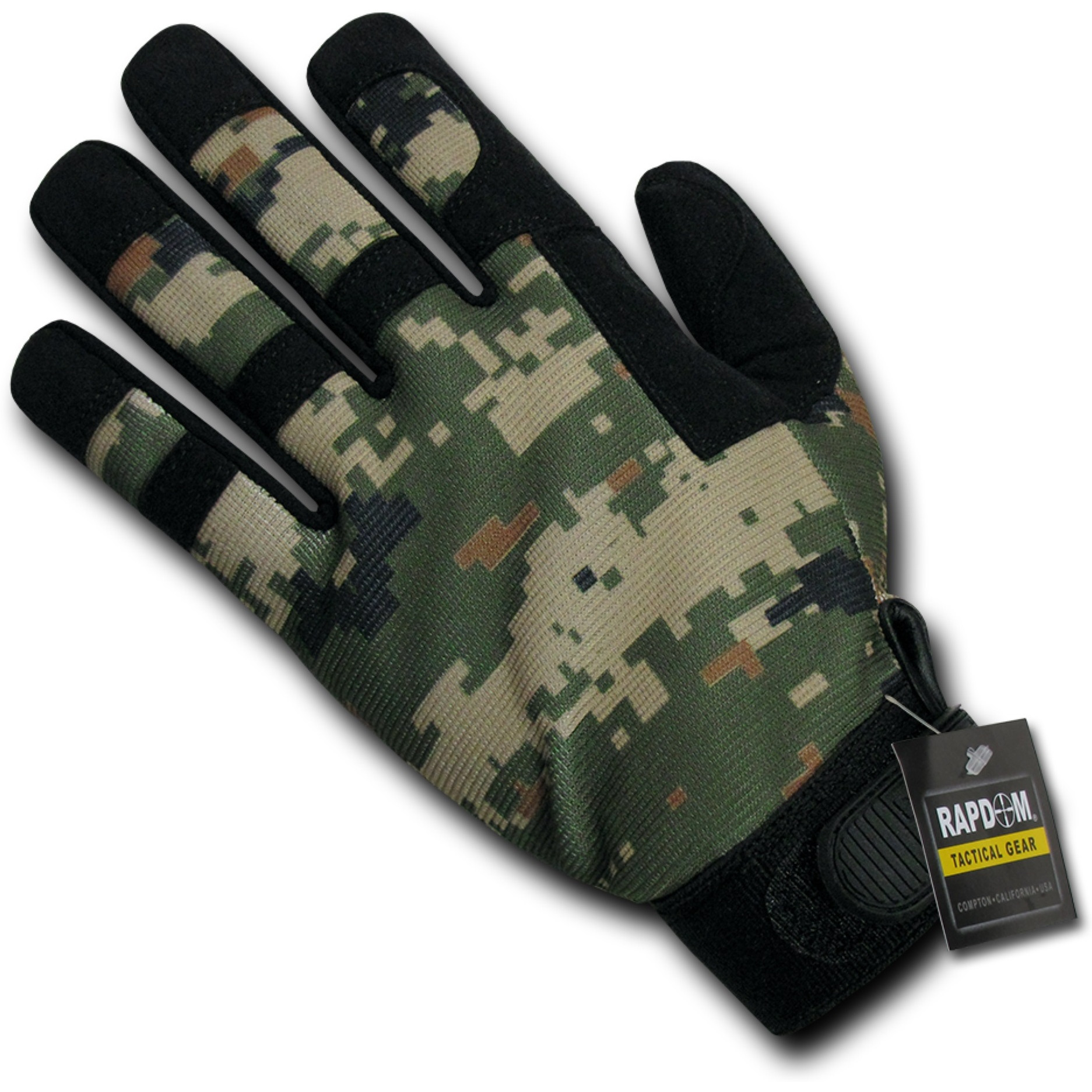 Digital Camo Tactical Glove, Woodland, M