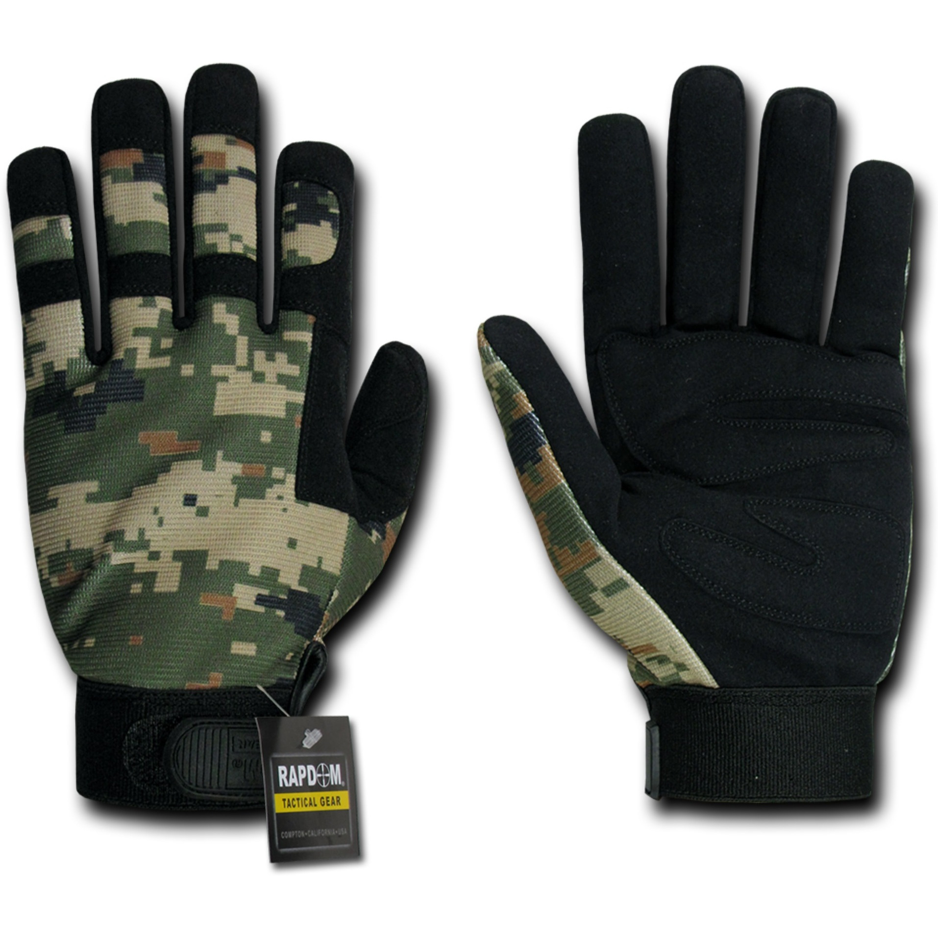 Digital Camo Tactical Glove, Woodland, M