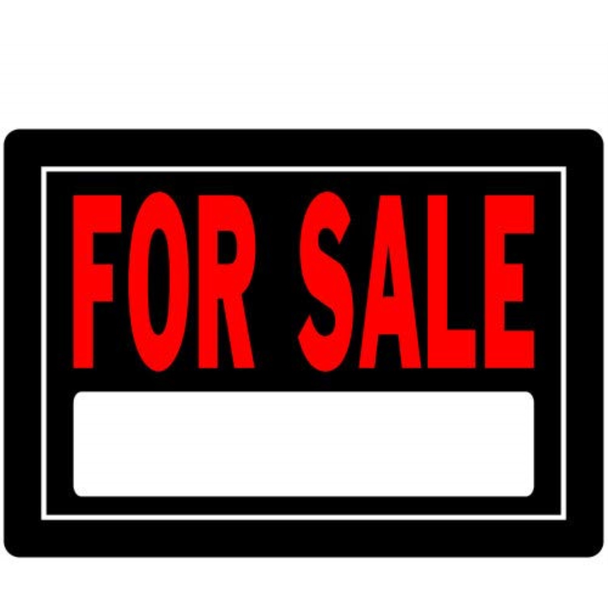 5028442 FOR SALE SIGN ALM 10X14"" Hillman English Black For Sale Sign 10 in. H X 14 in. W (Pack of 6)
