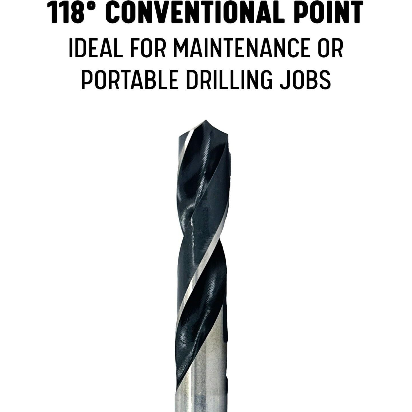 9/16" Reduced Shank HSS Drill Bit, 1/2" Shank, Drill America, D/ARSD9/16