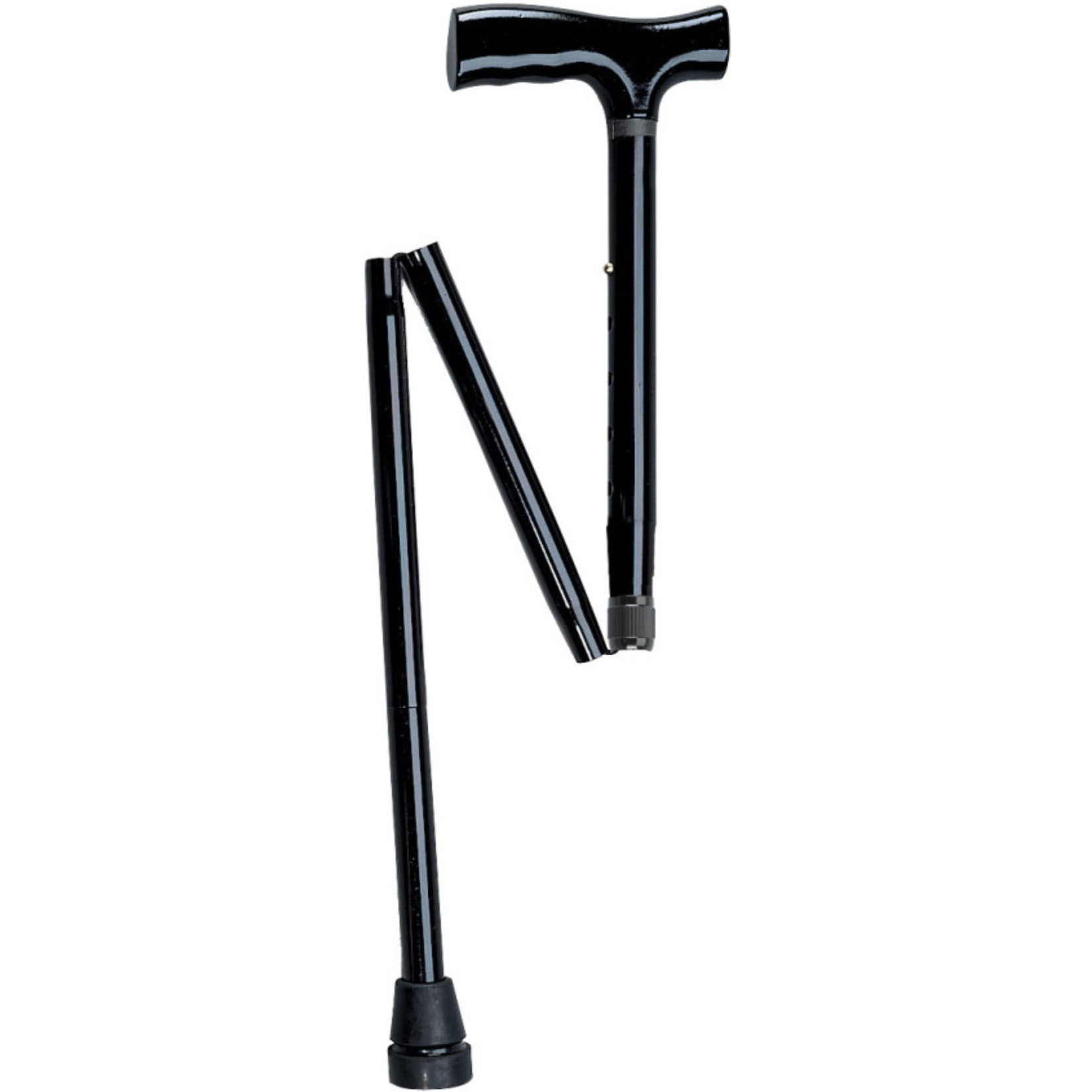 Drive Medical Heavy Duty Folding Cane Lightweight Adjustable with T Handle, Black