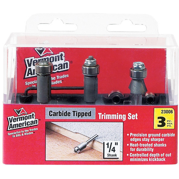 ROUTER BIT TRIM SET 3PC (Pack of 1)