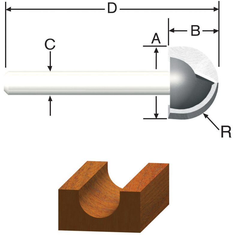 ROUTER BIT 1/4 COREBOX (Pack of 1)