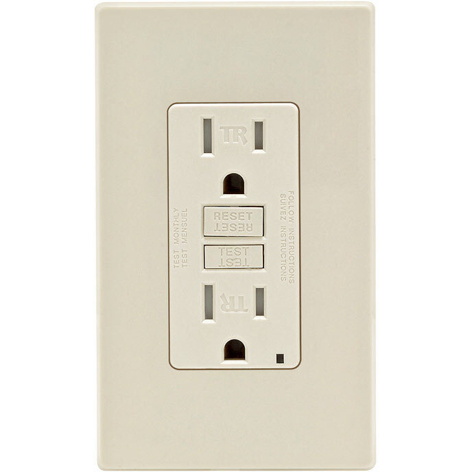 GFI RECPT&WLPLT 15A LA (Pack of 1)