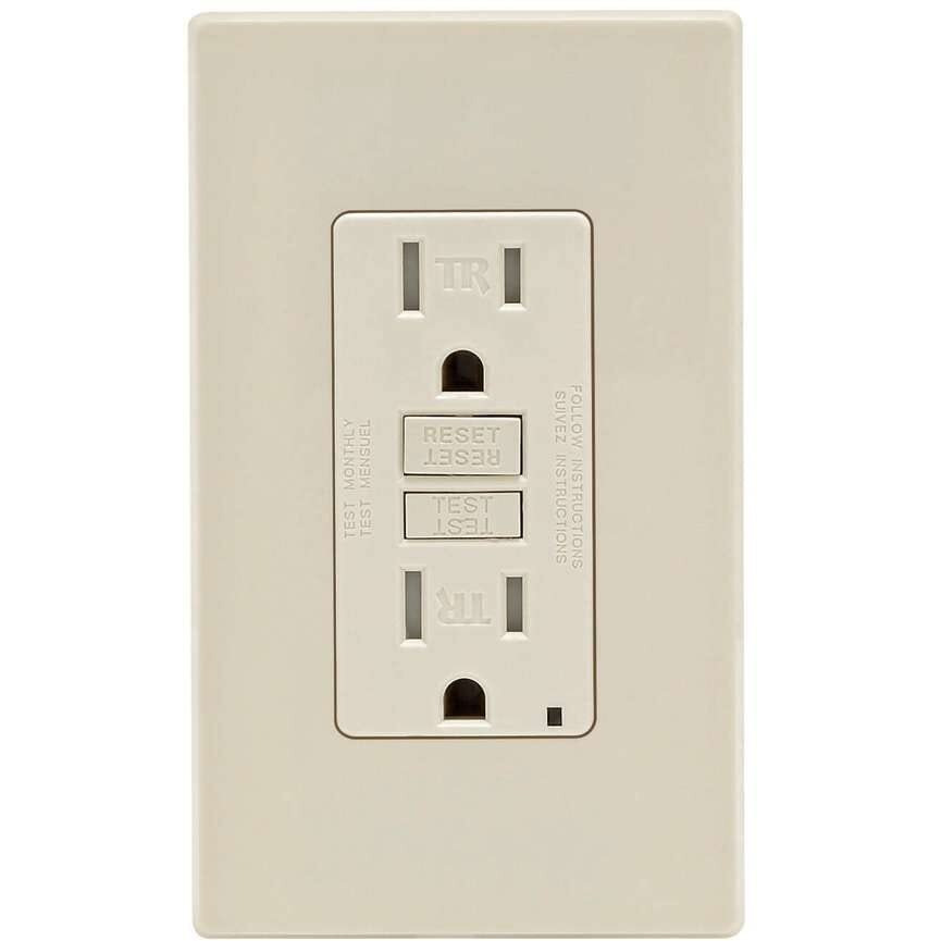 GFI RECPT&WLPLT 15A LA (Pack of 1)