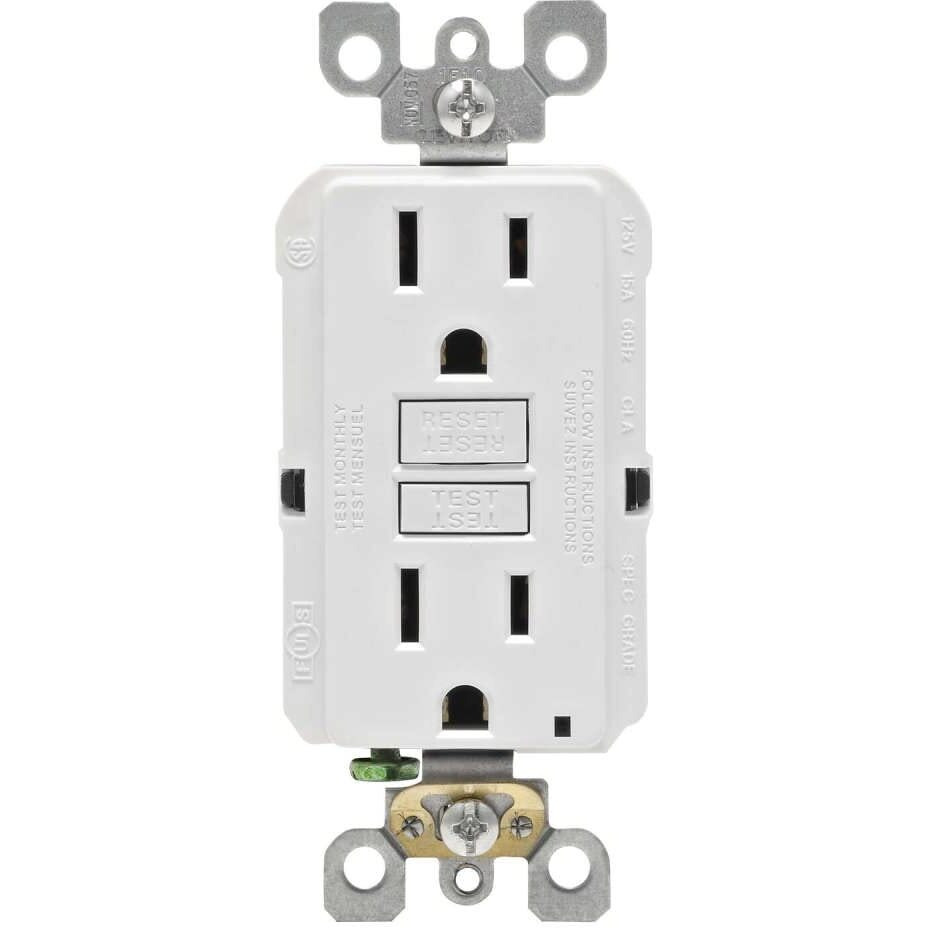 GFCI ST RECEPT 15A WHT (Pack of 1)