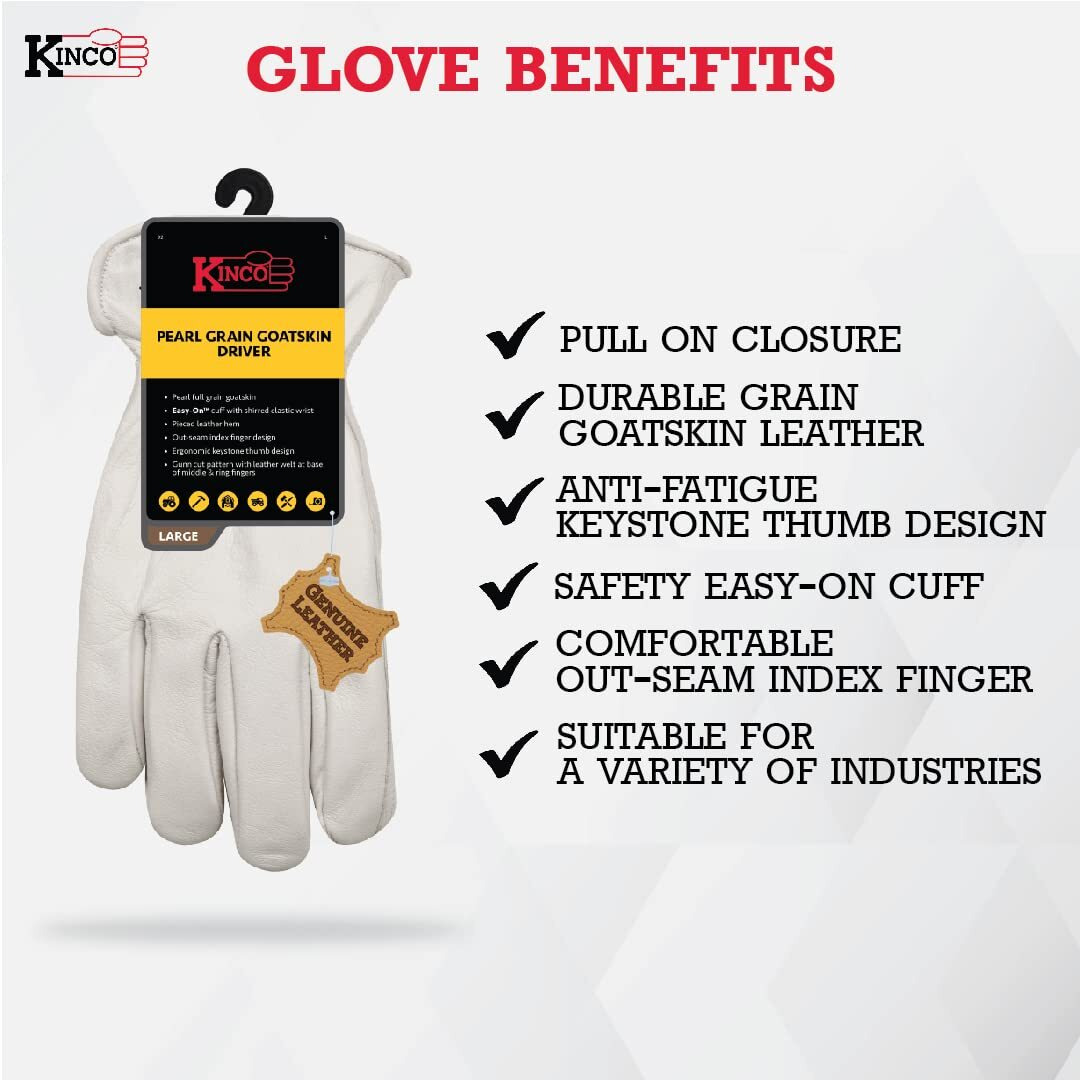 GLOVES DRVR PEARL WHT XL (Pack of 1)