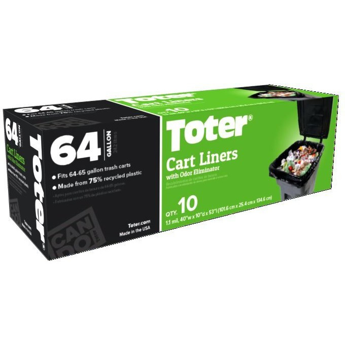 CART LINER 64GAL 10CT (Pack of 1)