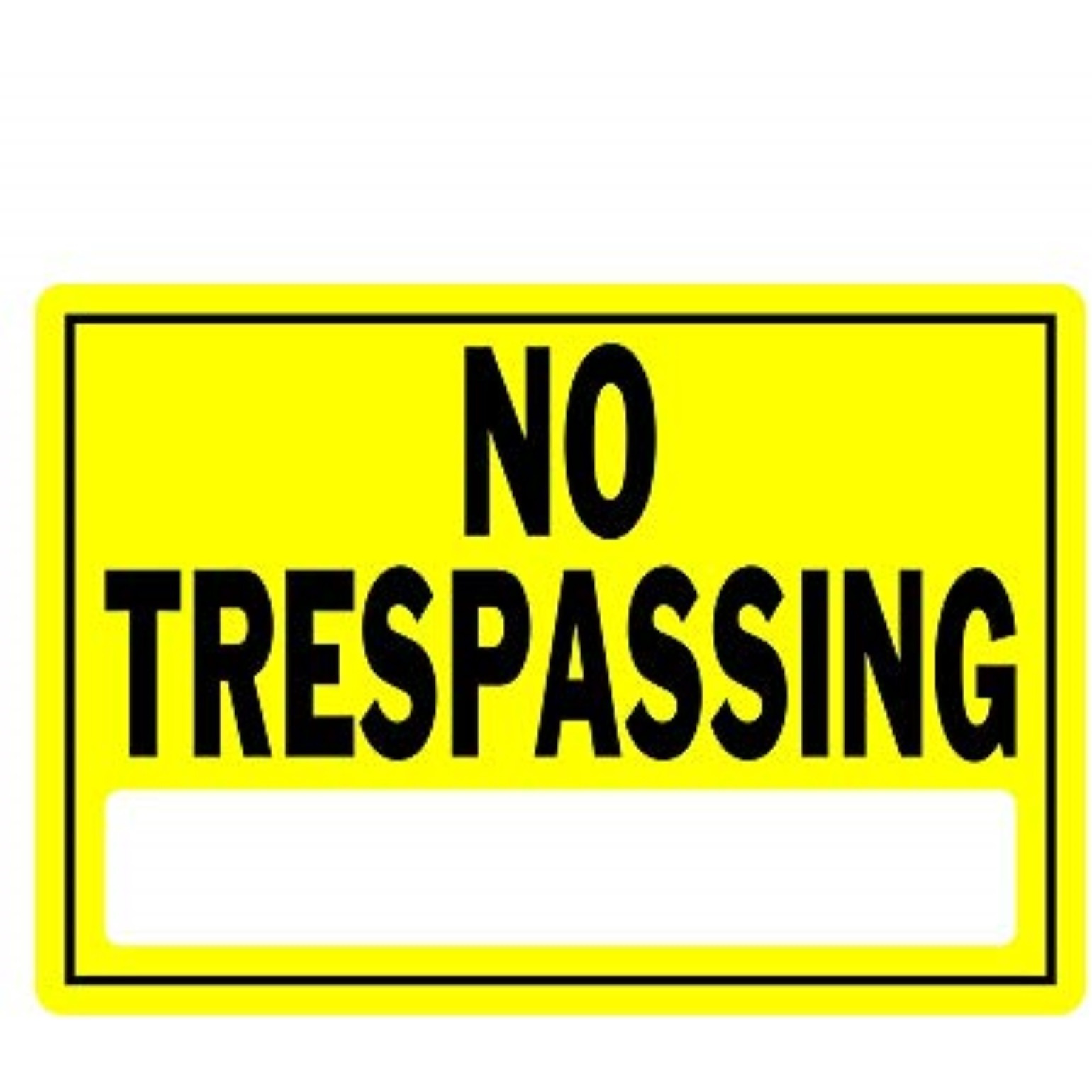 5028855 SIGN NO TRSPASS 10X14"" Hillman English Yellow No Trespassing Sign 10 in. H X 14 in. W (Pack of 6)