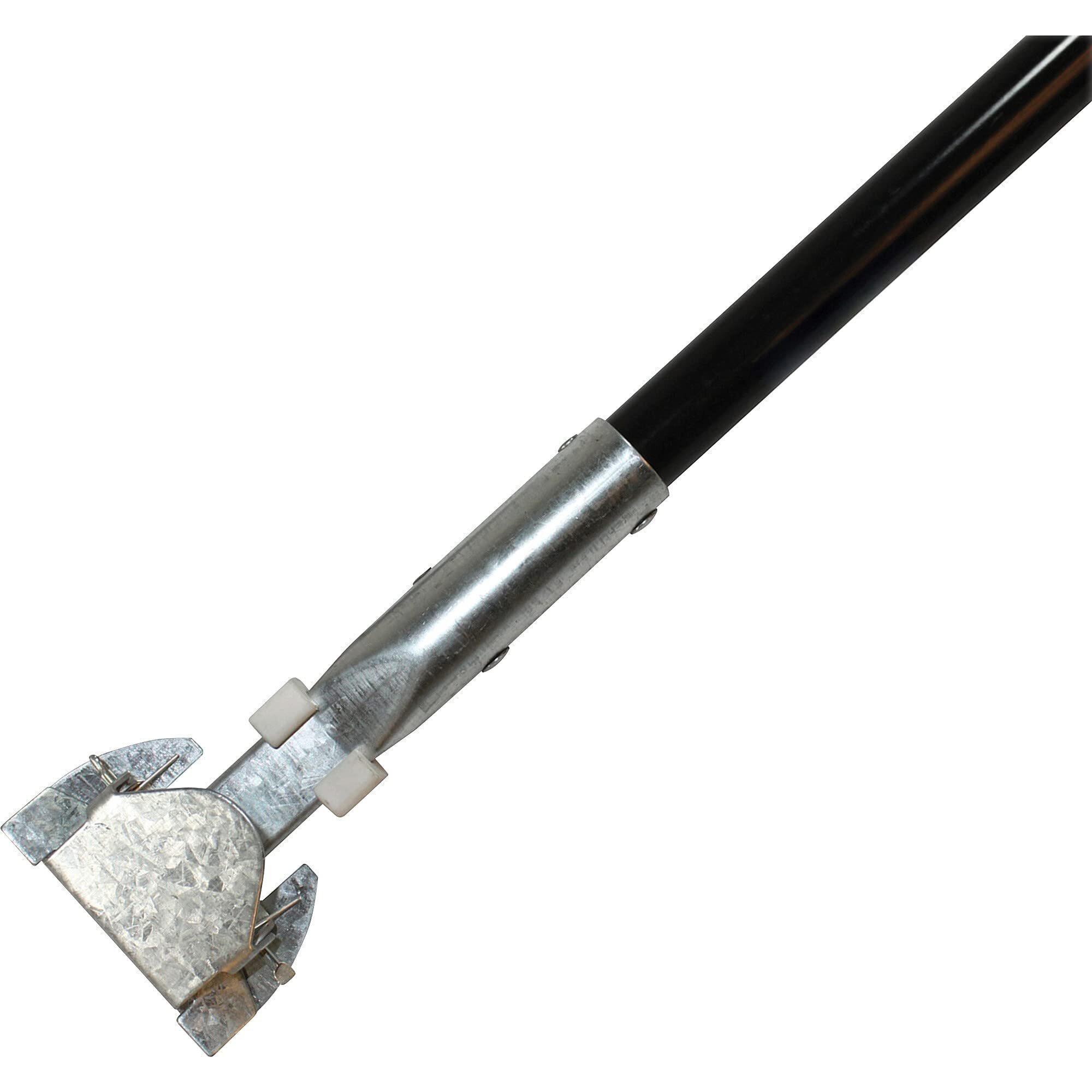 Genuine Joe Clip-on Dust Mop Steel Handle - 60 Length - 1 Diameter - Black - Steel, Vinyl - 1 Each