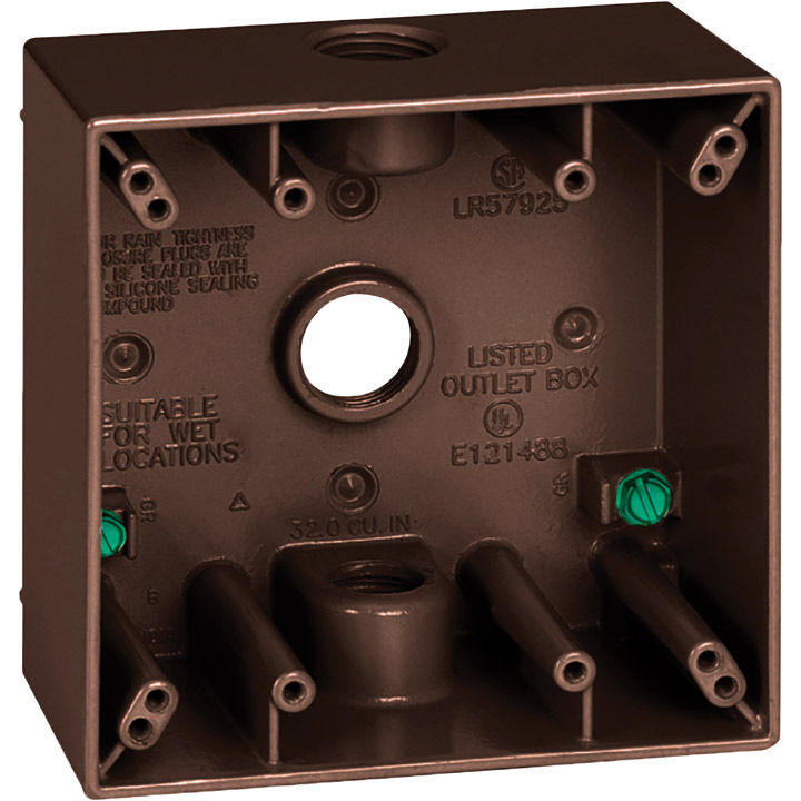 OUTLET BOX 2G BRNZ (Pack of 1)