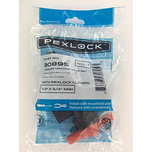 PEX WSHVLV 1/2&quotX3/4M RED (Pack of 1)