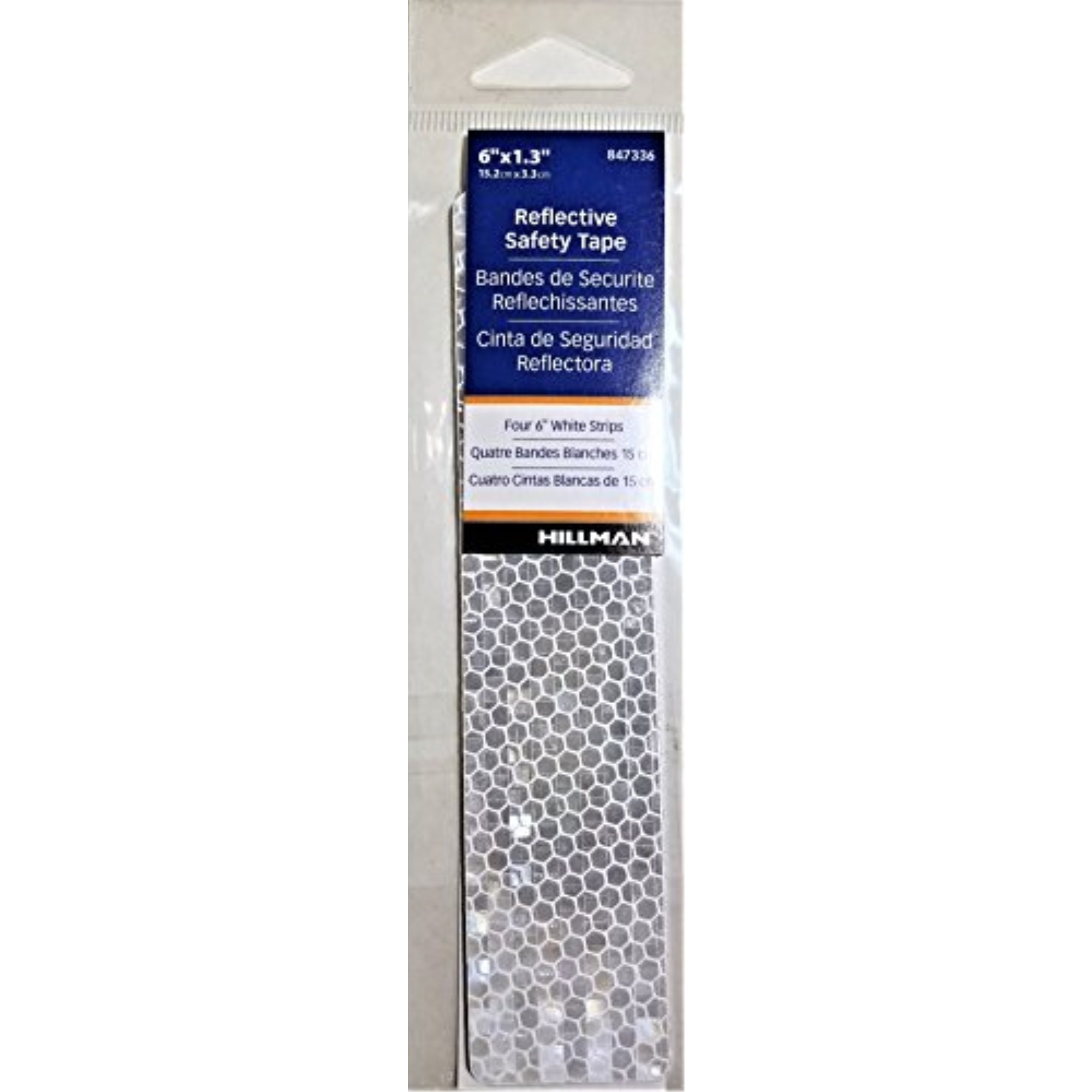5028118 REFLECTIVE TAPE WHT 6"" Hillman 1 in. W X 6 in. L White Reflective Safety Tape 6 pk (Pack of 6)