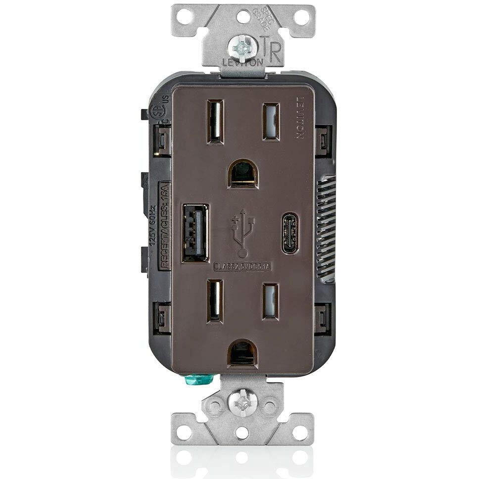 USB/DPLX OUTLET 15A BRWN (Pack of 1)