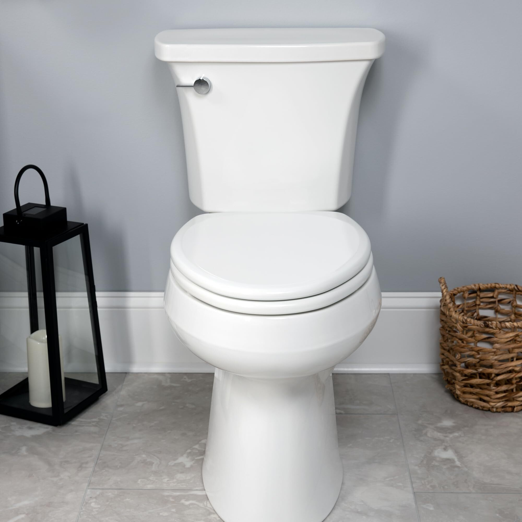 TOILET SEAT ELNG WOOD WH (Pack of 1)