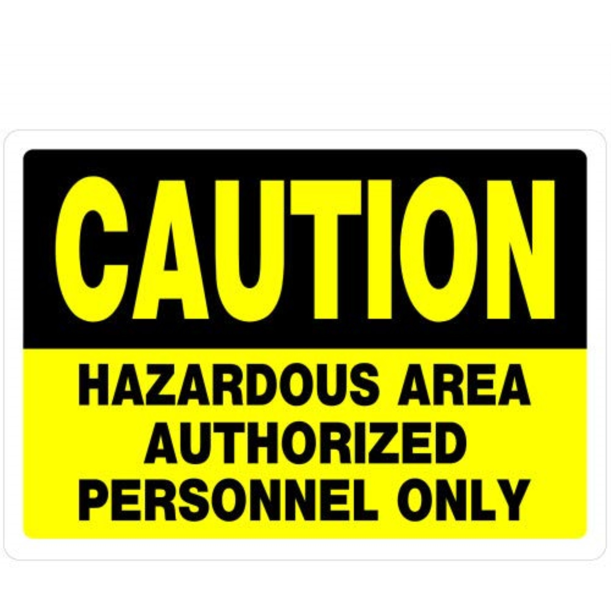 5028915 SIGN CAUTION HZRD 10X14"" Hillman English White Caution Sign 10 in. H X 14 in. W (Pack of 6)
