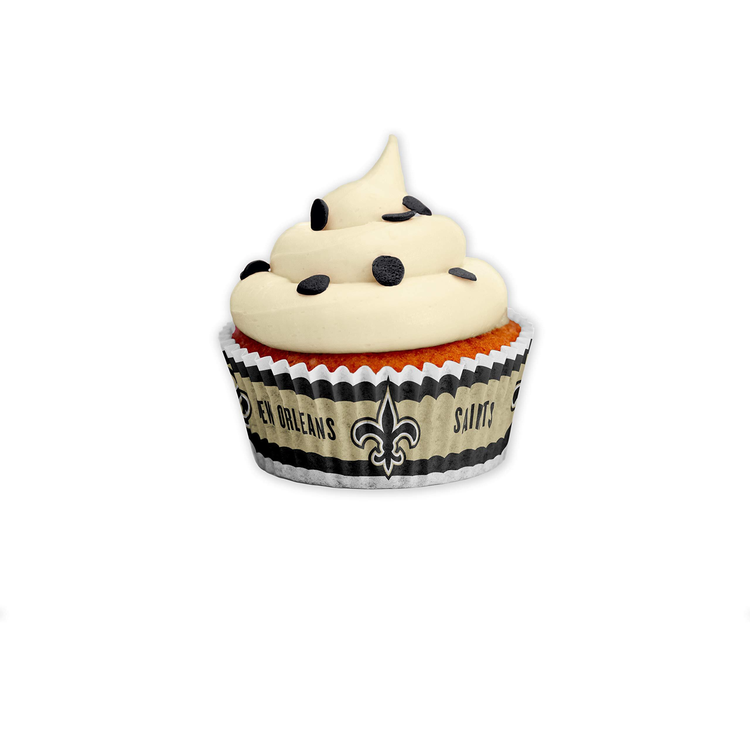 New Orleans Saints Baking Cups Large 50 Pack