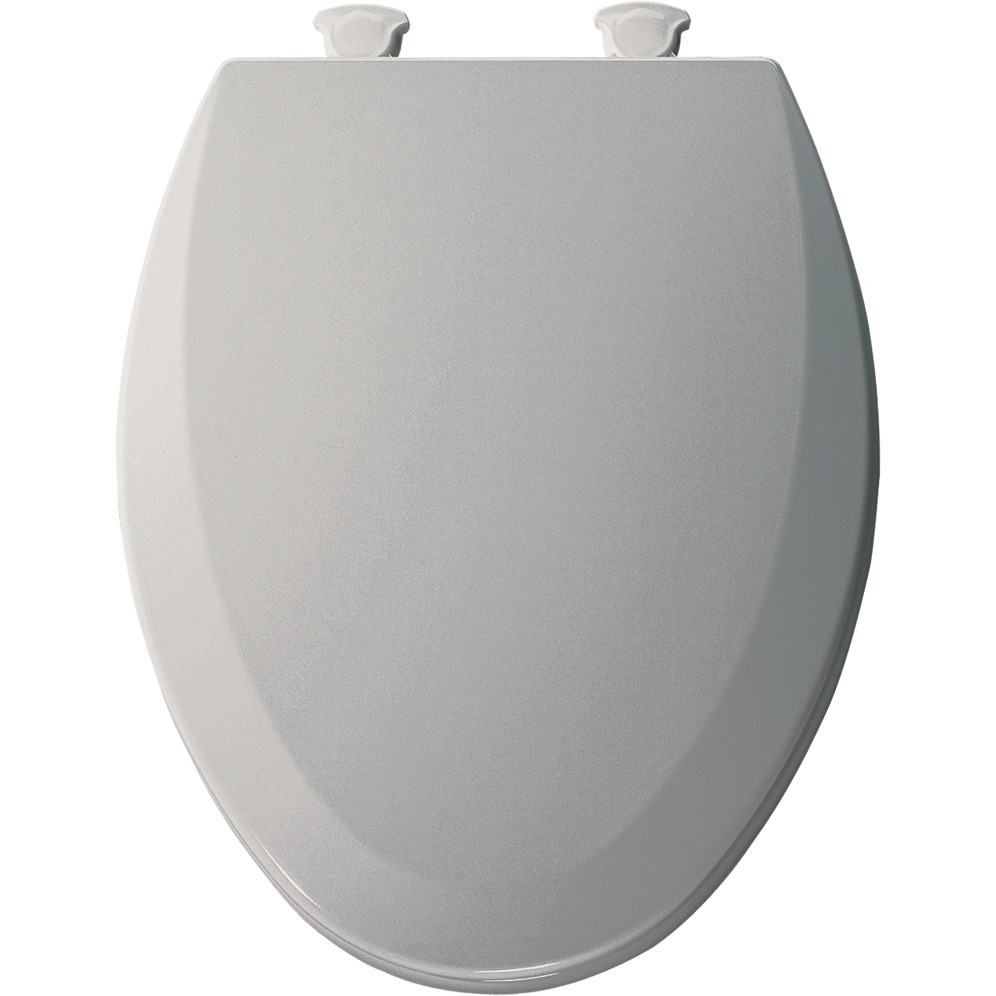 Bemis Round Enameled Wood Toilet Seat, Ice Grey