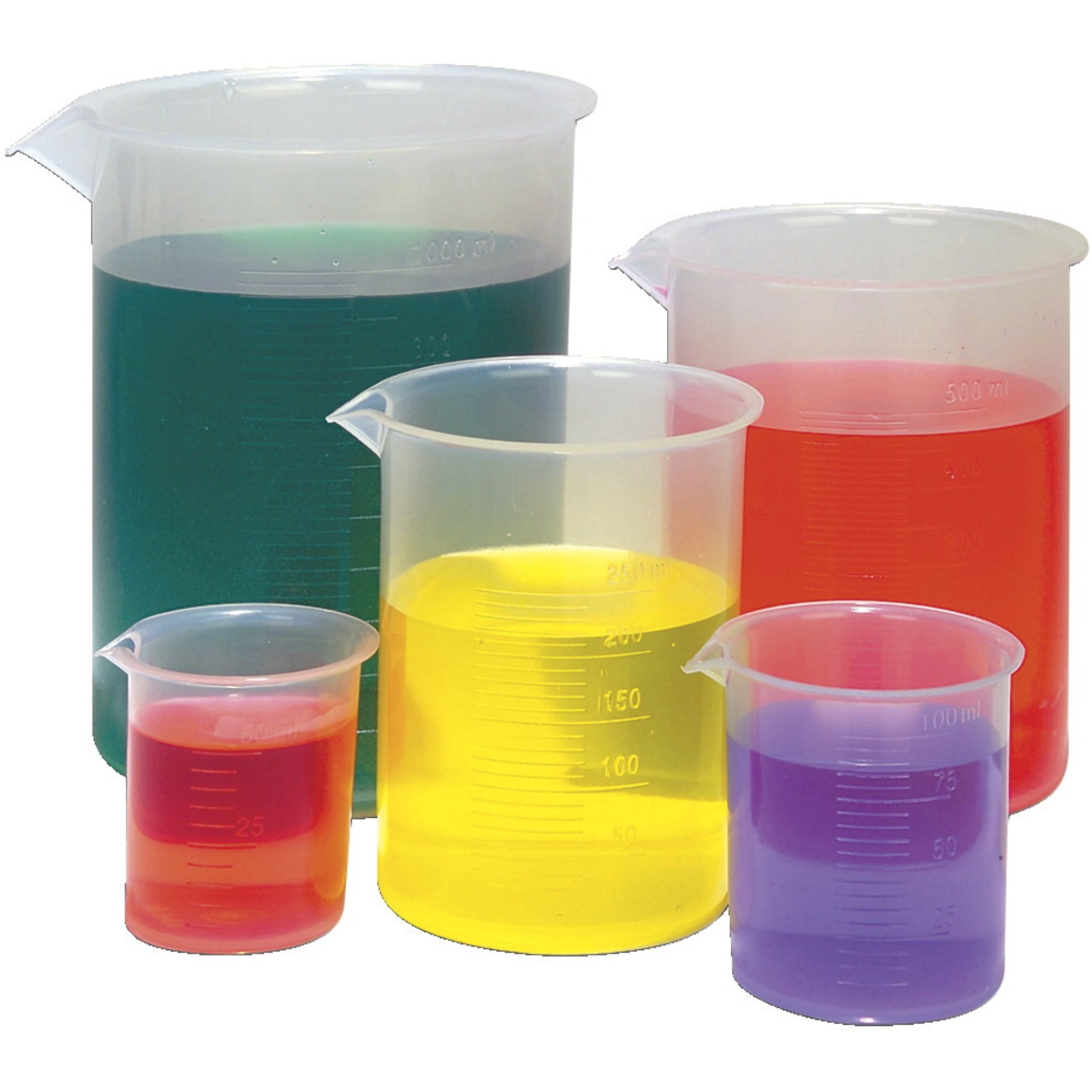 Frey Scientific Griffin Low Form Polypropylene Beakers - 1000 mL - Pack of 3