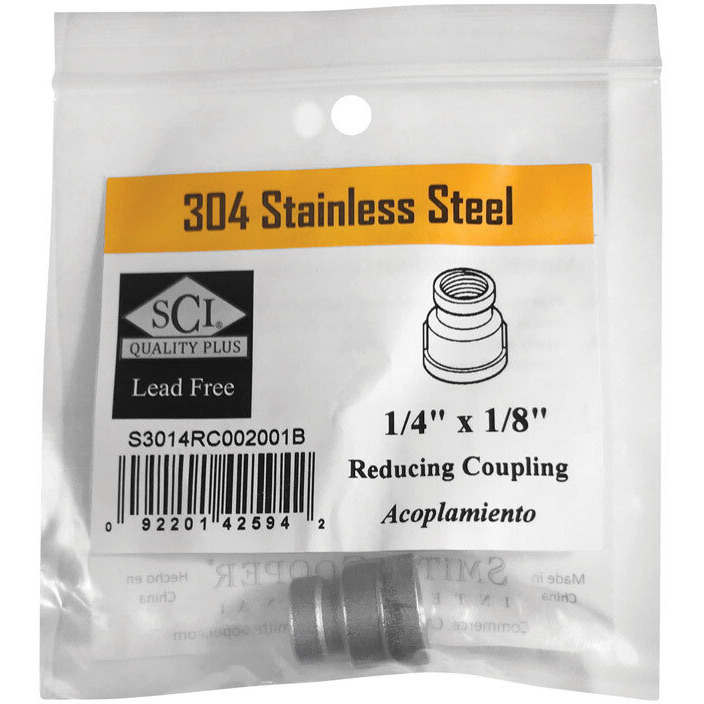 REDC COUPLING 1/4X1/8&quotSS (Pack of 1)