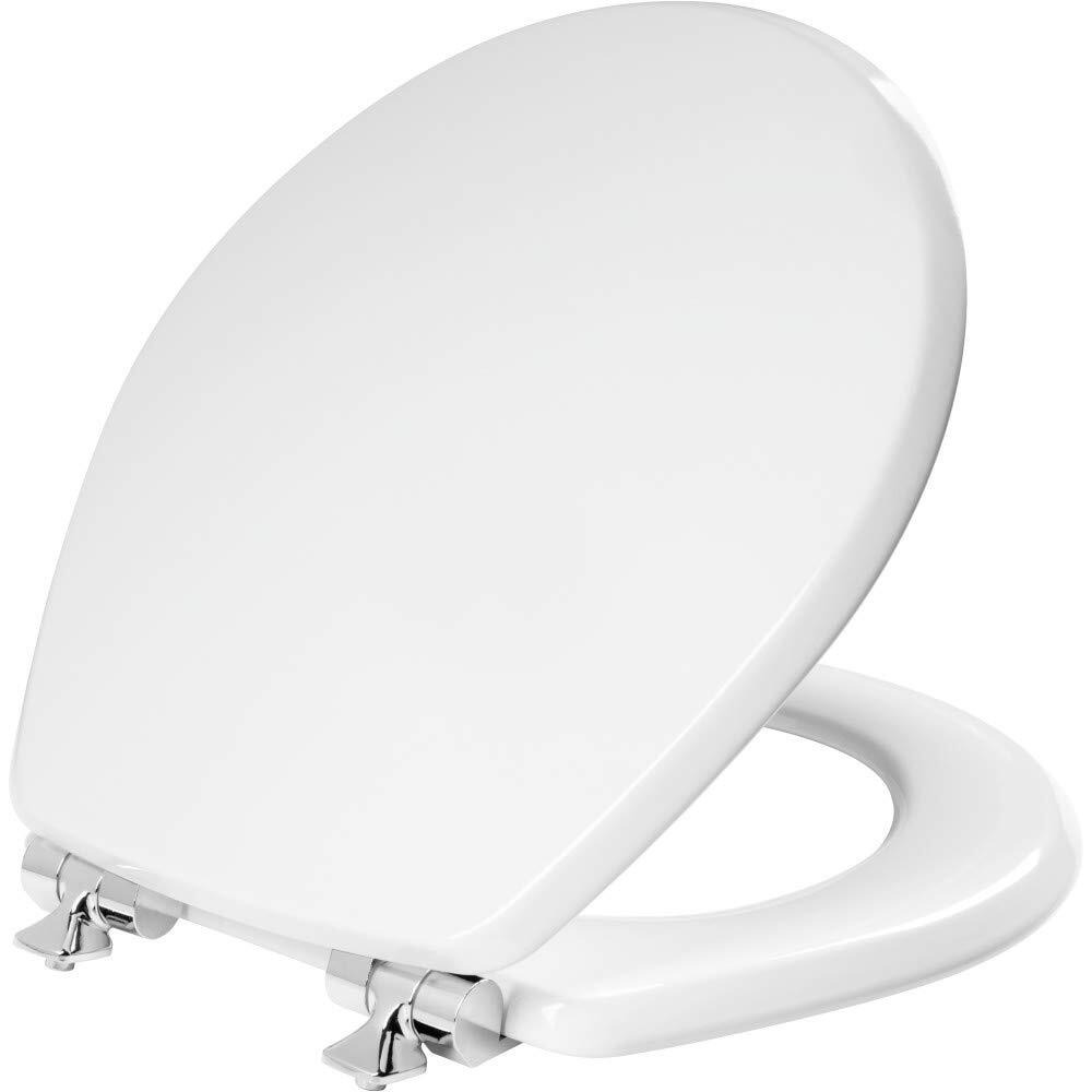 TOILET SEAT RND WOOD WH (Pack of 1)