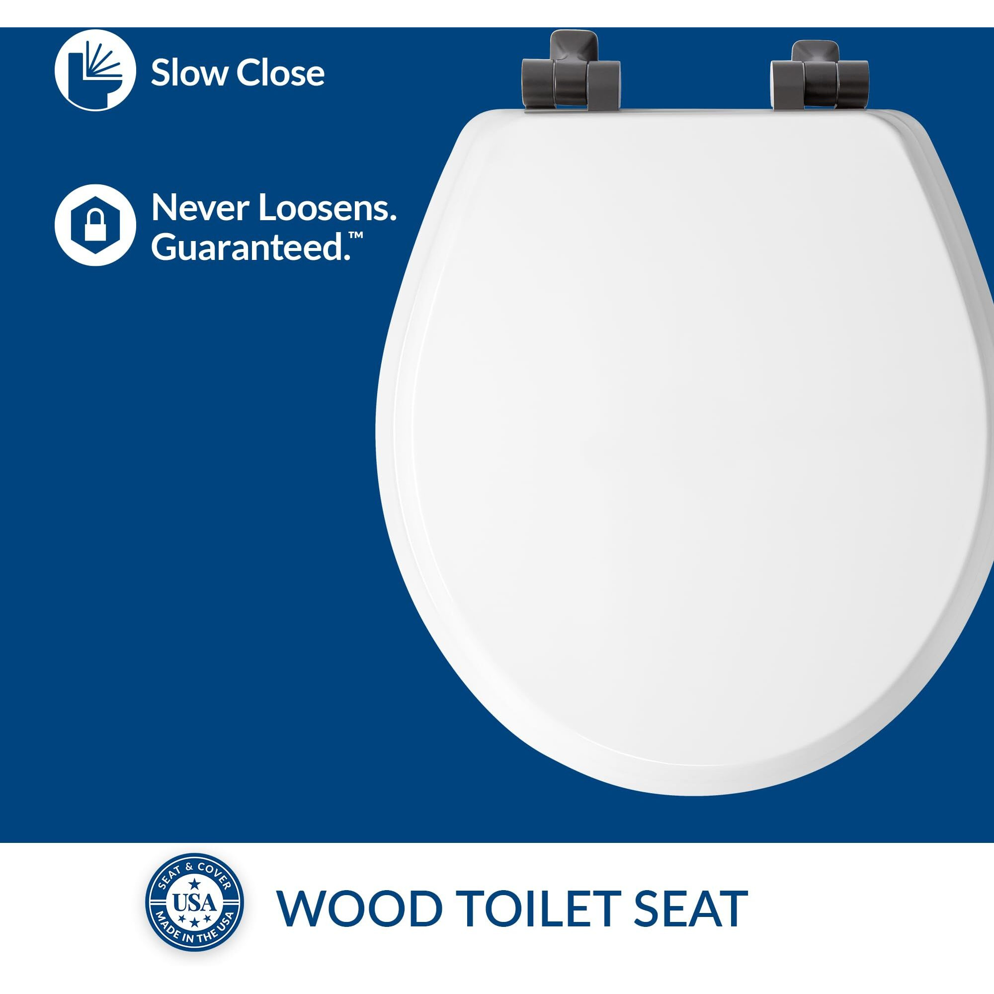 TLT SEAT S/C RND WD WHT (Pack of 1)