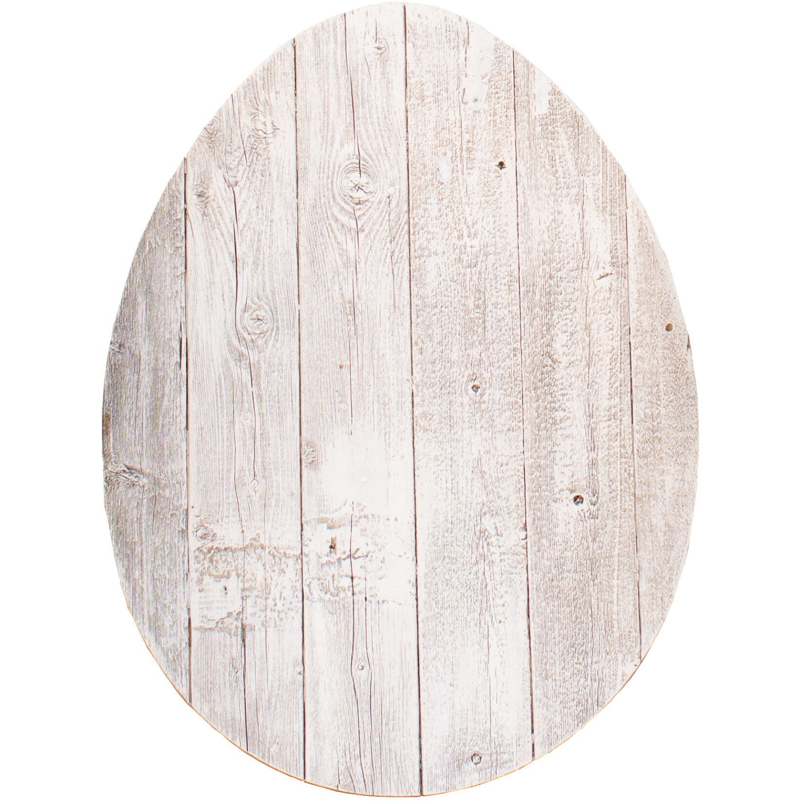 18" Rustic Farmhouse White Wash Wood Large Egg