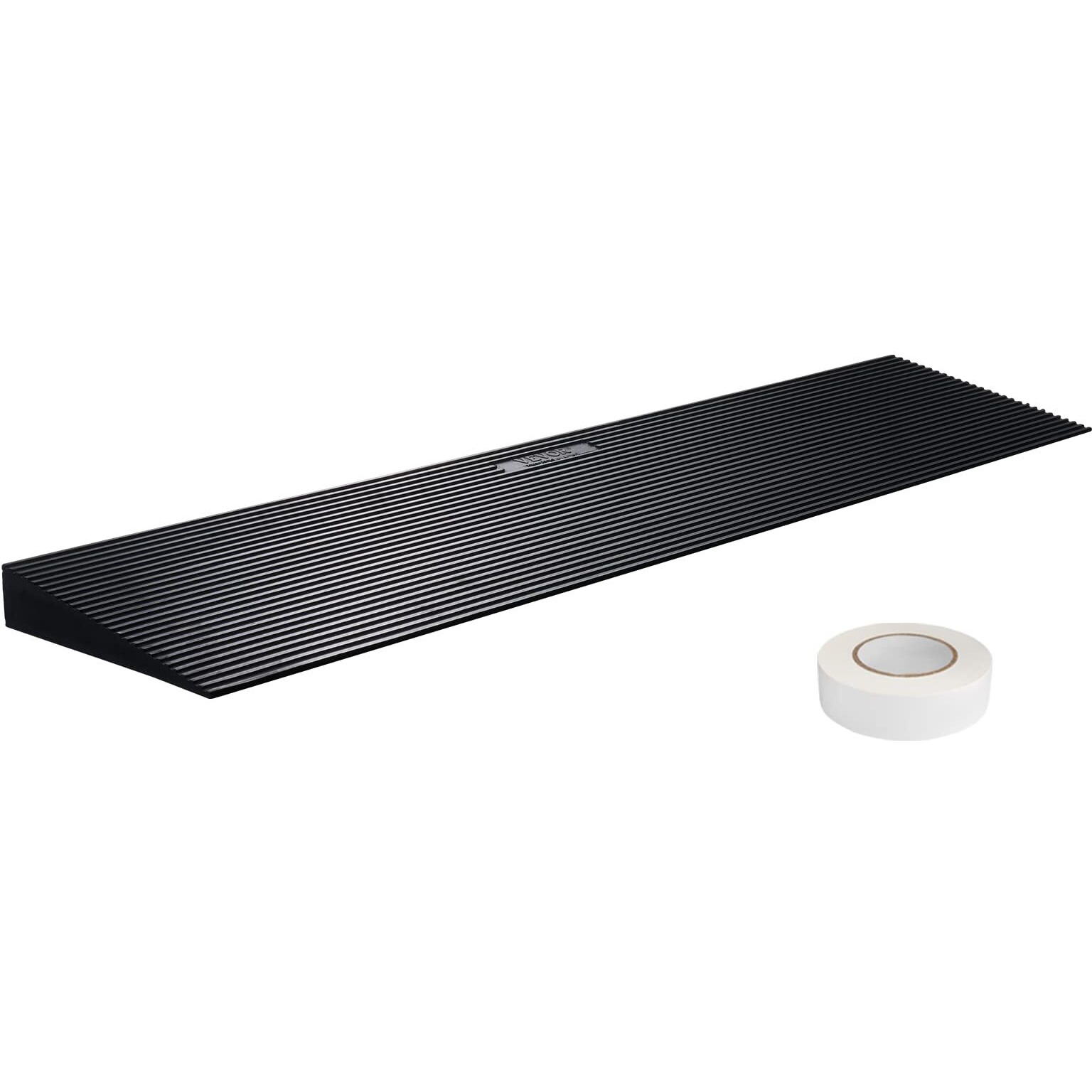VEVOR Rise Cuttable Threshold Ramp for Sweeping Robot, 35.4" Wide Natural Rubber Wheelchair Ramp, Non-Slip Solid Rubber Ramp with Double-Sided Tape for Doorways, Driveways, Bathroom, Smooth Tile