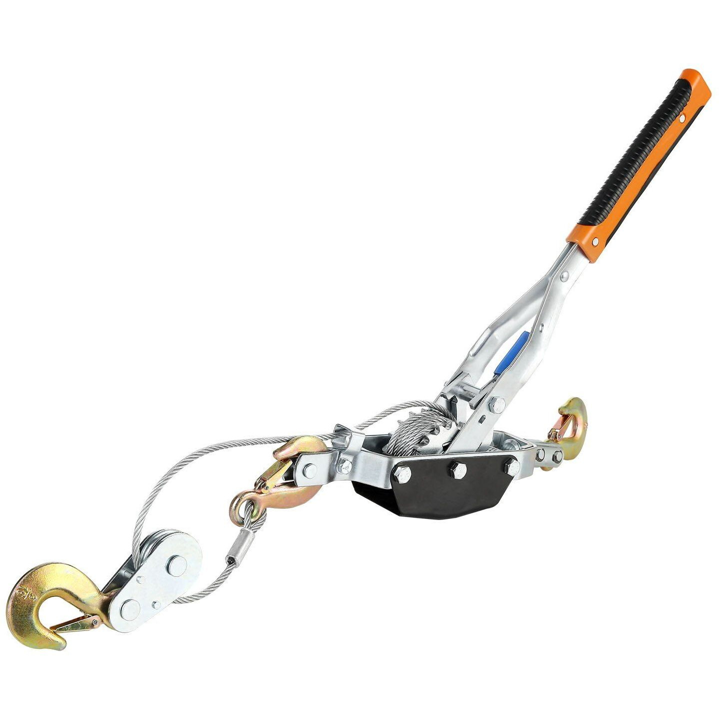 VEVOR Come Along Winch, 5 Ton (11,023 lbs) Pulling Capacity, 11.5 ft Steel Cable, 3 Hooks, Heavy Duty Ratchet Power Puller Tool with Dual Gears, Automotive Hoist Cable Puller Ideal for Vehicle Rescue